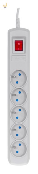 Listwa przeciwprzepięciowa Activejet 5gn/1,5m/cz (10A; 2300W) 1,5m; kolor szary