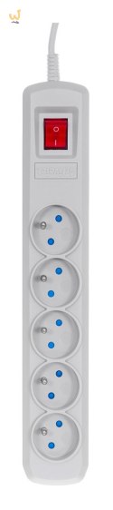 Listwa przeciwprzepięciowa Activejet 5gn/3m/cz (10A; 2300W) 3m; kolor szary