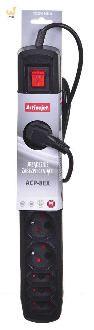 Listwa przeciwprzepięciowa Activejet APN-8g/1,5m-BK (3 x Typ C, 5 x UTE; 10 A; 1,5m; kolor czarny) Listwa przeciwprzepięciowa Activejet APN-8g/1,5m-BK (3 x Typ C, 5 x UTE; 10 A; 1,5m; kolor czarny)