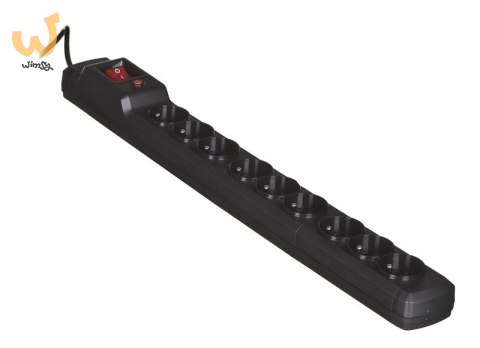Listwa przeciwprzepięciowa Activejet COMBO 9gn/3m/cz (10A; 2300W) 3m; kolor czarny Listwa przeciwprzepięciowa Activejet COMBO 9gn/3m/cz (10A; 2300W) 3m; kolor czarny