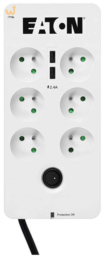 Listwa przeciwprzepięciowa EATON PB6UF (6 x UTE; 10 A; kolor biały) Listwa przeciwprzepięciowa EATON PB6UF (6 x UTE; 10 A; kolor biały)