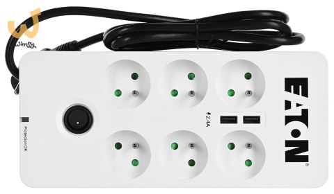 Listwa przeciwprzepięciowa EATON PB6UF (6 x UTE; 10 A; kolor biały) Listwa przeciwprzepięciowa EATON PB6UF (6 x UTE; 10 A; kolor biały)