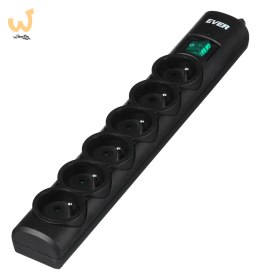Listwa przeciwprzepięciowa Ever OPTIMA 1,5m (6 x UTE; 10 A; kolor czarny) (T/LZ08-OPT015/0000)