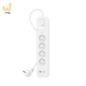 Listwa zasilająca Belkin Power Surge 4-PORT + 1xUSB-A +1xUSB-C 2.4A PD 525J 2m White