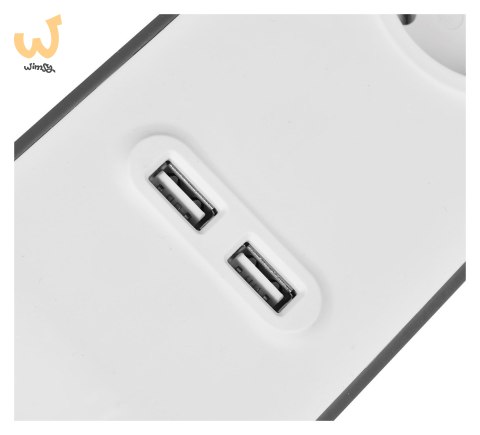 Listwa zasilająca Belkin Power Surge 4-PORT + 2xUSB-A 2.4A 525J 2m Grey/White Listwa zasilająca Belkin Power Surge 4-PORT + 2xUSB-A 2.4A 525J 2m Grey/White