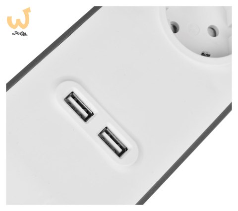 Listwa zasilająca Belkin Power Surge 4-PORT + 2xUSB-A 2m Grey/White Schuko Listwa zasilająca Belkin Power Surge 4-PORT + 2xUSB-A 2m Grey/White Schuko