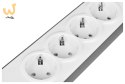 Listwa zasilająca Belkin Power Surge 4-PORT + 2xUSB-A 2m Grey/White Schuko