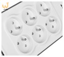 Listwa zasilająca Belkin Power Surge 6-PORT + 2xUSB-A 2.4A 650J 2m Grey/White
