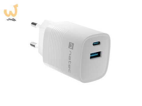 NATEC ŁADOWARKA RIBERA GAN 1X USB-A + 1X USB-C 30W BIAŁA NUC-2140 NATEC ŁADOWARKA RIBERA GAN 1X USB-A + 1X USB-C 30W BIAŁA NUC-2140