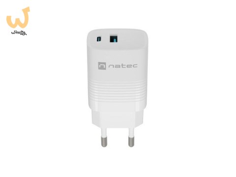 NATEC ŁADOWARKA RIBERA GAN 1X USB-A + 1X USB-C 30W BIAŁA NUC-2140 NATEC ŁADOWARKA RIBERA GAN 1X USB-A + 1X USB-C 30W BIAŁA NUC-2140
