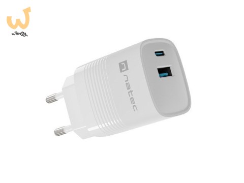 NATEC ŁADOWARKA RIBERA GAN 1X USB-A + 1X USB-C 30W BIAŁA NUC-2140 NATEC ŁADOWARKA RIBERA GAN 1X USB-A + 1X USB-C 30W BIAŁA NUC-2140