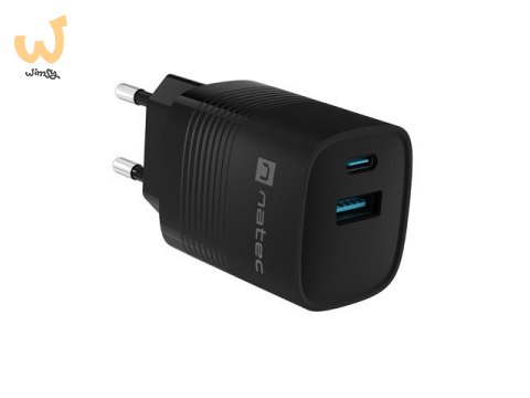 NATEC ŁADOWARKA RIBERA GAN 1X USB-A + 1X USB-C 30W CZARNA NUC-2141 NATEC ŁADOWARKA RIBERA GAN 1X USB-A + 1X USB-C 30W CZARNA NUC-2141