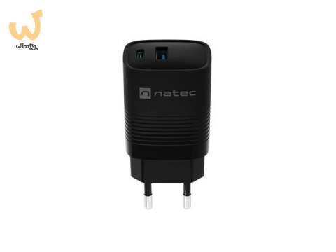 NATEC ŁADOWARKA RIBERA GAN 1X USB-A + 1X USB-C 30W CZARNA NUC-2141 NATEC ŁADOWARKA RIBERA GAN 1X USB-A + 1X USB-C 30W CZARNA NUC-2141