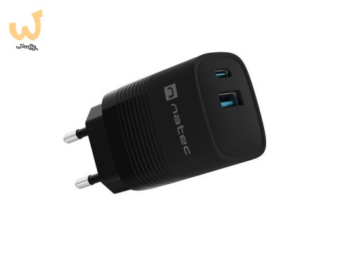 NATEC ŁADOWARKA RIBERA GAN 1X USB-A + 1X USB-C 30W CZARNA NUC-2141 NATEC ŁADOWARKA RIBERA GAN 1X USB-A + 1X USB-C 30W CZARNA NUC-2141