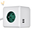 Przedłużacz allocacoc PowerCube Extended USB 2402GN/FREUPC (1,5m; kolor zielony)