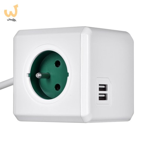 Przedłużacz allocacoc PowerCube Extended USB 2402GN/FREUPC (1,5m; kolor zielony) Przedłużacz allocacoc PowerCube Extended USB 2402GN/FREUPC (1,5m; kolor zielony)