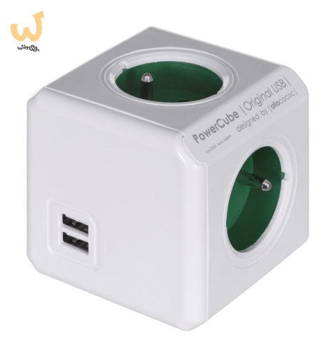 Przedłużacz allocacoc PowerCube Original 2202GN/FROUPC (kolor zielony) Przedłużacz allocacoc PowerCube Original 2202GN/FROUPC (kolor zielony)