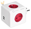 Przedłużacz allocacoc PowerCube Original 2202RD/FROUPC (kolor czerwony)