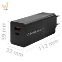 QOLTEC ŁADOWARKA GAN POWER PRO | 1XUSB-C | 1XUSB | 100W | 5-20V | 1.5-5A | PD | CZARNA