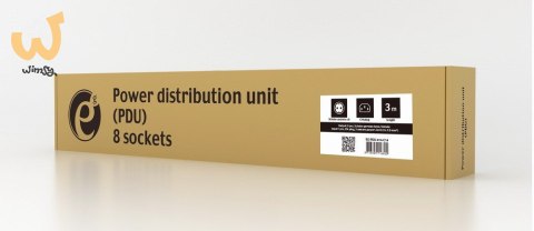 GEMBIRD LISTWA ZASILAJĄCA RACK 19" PDU EG-PDU-014-C14 1U, 10A, 8X SCHUKO, WTYK C14, KABEL 3M GEMBIRD LISTWA ZASILAJĄCA RACK 19" PDU EG-PDU-014-C14 1U, 10A, 8X SCHUKO, WTYK C14, KABEL 3M
