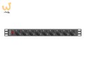 LANBERG LISTWA ZASILAJĄCA RACK 19" PDU 1U, 16A, 9X SHUKO, 3M PDU-09F-0300-BK