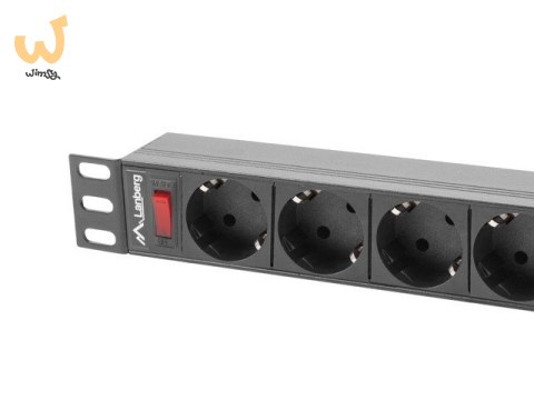 LANBERG LISTWA ZASILAJĄCA RACK 19" PDU 1U, 16A, 9X SHUKO, 3M PDU-09F-0300-BK LANBERG LISTWA ZASILAJĄCA RACK 19" PDU 1U, 16A, 9X SHUKO, 3M PDU-09F-0300-BK