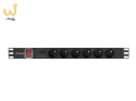 LANBERG LISTWA ZASILAJĄCA RACK PDU 19" (1U, 16A, 6X 230V PL, 2M, CZARNA) PDU-06E-0200-BK