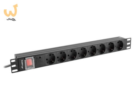 LANBERG LISTWA ZASILAJĄCA RACK PDU 19" (1U, 16A, 8X SHUKO, 2M, CZARNA) PDU-08F-0200-BK LANBERG LISTWA ZASILAJĄCA RACK PDU 19" (1U, 16A, 8X SHUKO, 2M, CZARNA) PDU-08F-0200-BK