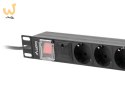 LANBERG LISTWA ZASILAJĄCA RACK PDU 19" (1U, 16A, 8X SHUKO, 2M, CZARNA) PDU-08F-0200-BK