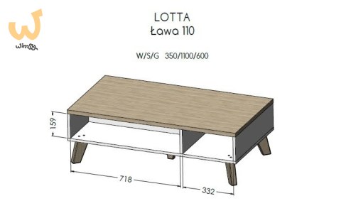 Ława LOTTA 110 biały+ dąb sonoma Ława LOTTA 110 biały+ dąb sonoma