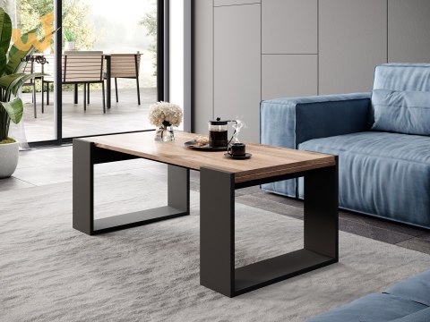 Ława/Stolik WOOD 120x55x46 dąb wotan + antracyt Ława/Stolik WOOD 120x55x46 dąb wotan + antracyt