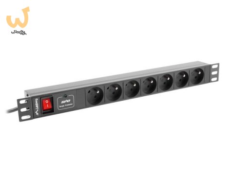 Listwa RACK Lanberg PDU-07E-0200-IEC-BK (7 x UTE; 10 A; 2m; kolor czarny) Listwa RACK Lanberg PDU-07E-0200-IEC-BK (7 x UTE; 10 A; 2m; kolor czarny)