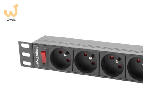 Listwa RACK Lanberg PDU-09E-0300-BK (7 x UTE; 16 A (3680 W); 3m; kolor czarny) Listwa RACK Lanberg PDU-09E-0300-BK (7 x UTE; 16 A (3680 W); 3m; kolor czarny)