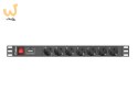 Listwa RACK, zasilająca Lanberg PDU-07F-0200-IEC-BK (7 x UTE; 10 A; 2m; kolor czarny)