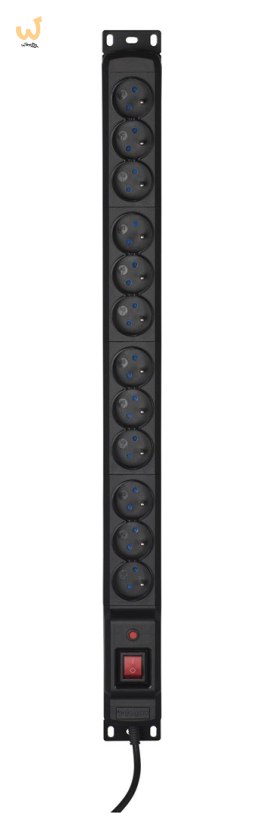 Listwa przeciwprzepięciowa Activejet COMBO/12gn/5m/cz (12 x UTE; 10A (2500 W); 5m; kolor czarny)