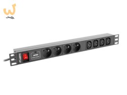 Listwa zasilająca Lanberg PDU-04E04I-0200-BK (2m; kolor czarny)