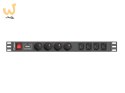 Listwa zasilająca Lanberg PDU-04E04I-0200-BK (2m; kolor czarny)