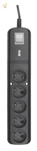 Listwa zasilająca Lestar LV530W 2,5m (5 x UTE; 10 A; 2,5m; kolor czarny)