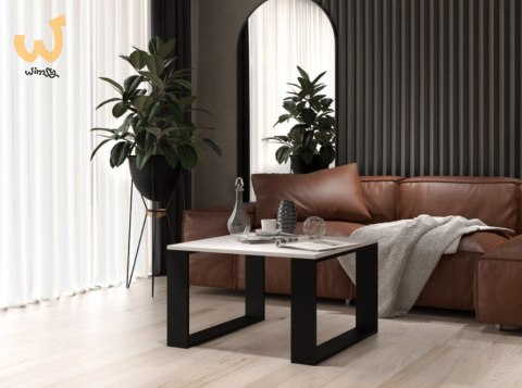 Stolik MODERN MINI 67x67xH40 biały/czarny Stolik MODERN MINI 67x67xH40 biały/czarny