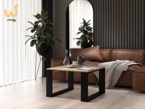 Stolik MODERN MINI 67x67xH40 sonoma/czarny Stolik MODERN MINI 67x67xH40 sonoma/czarny