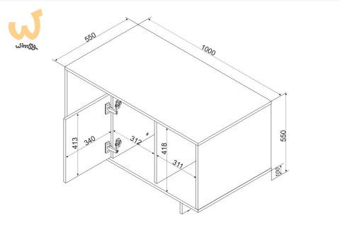Stolik kawowy/ława ALMA 100x55xh55 kaszmir Stolik kawowy/ława ALMA 100x55xh55 kaszmir
