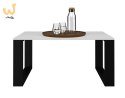 Stolik ława MODERN 90x58xH50 biały/czarny