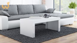 Stolik/ława TESS 120 biały/ biały połysk