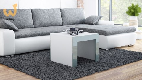 Stolik/ława TESS 60 biały/ szary połysk Stolik/ława TESS 60 biały/ szary połysk