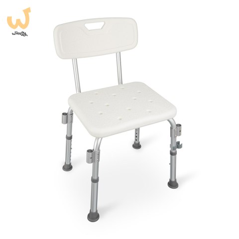 Taboret prysznicowy z oparciem i uchwytami Taboret prysznicowy z oparciem i uchwytami