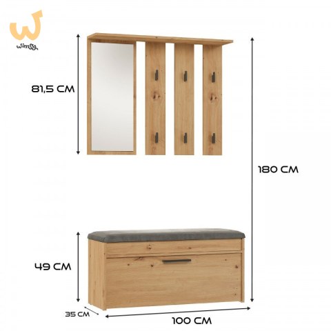 Garderoba PARMA 100x35xH180 artisan Garderoba PARMA 100x35xH180 artisan