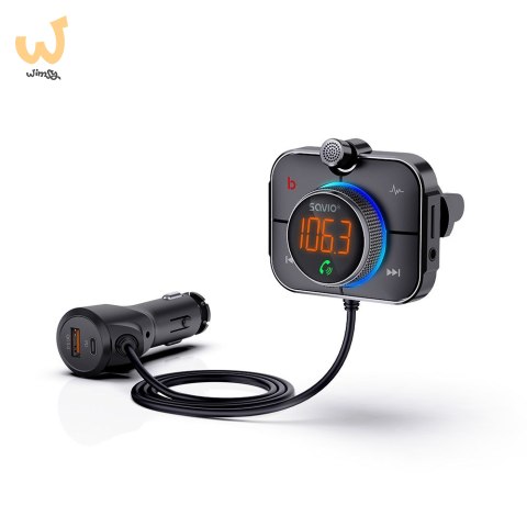 SAVIO TR-14 TRANSMITER SAMOCHODOWY FM Z BLUETOOTH I ŁADOWARKĄ,QUICK CHARGE 3.0 I POWER DELIVERY, RED. SZUMÓW SAVIO TR-14 TRANSMITER SAMOCHODOWY FM Z BLUETOOTH I ŁADOWARKĄ,QUICK CHARGE 3.0 I POWER DELIVERY, RED. SZUMÓW