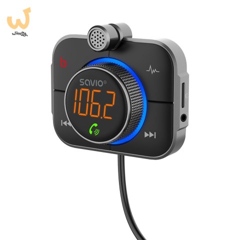 SAVIO TR-14 TRANSMITER SAMOCHODOWY FM Z BLUETOOTH I ŁADOWARKĄ,QUICK CHARGE 3.0 I POWER DELIVERY, RED. SZUMÓW SAVIO TR-14 TRANSMITER SAMOCHODOWY FM Z BLUETOOTH I ŁADOWARKĄ,QUICK CHARGE 3.0 I POWER DELIVERY, RED. SZUMÓW
