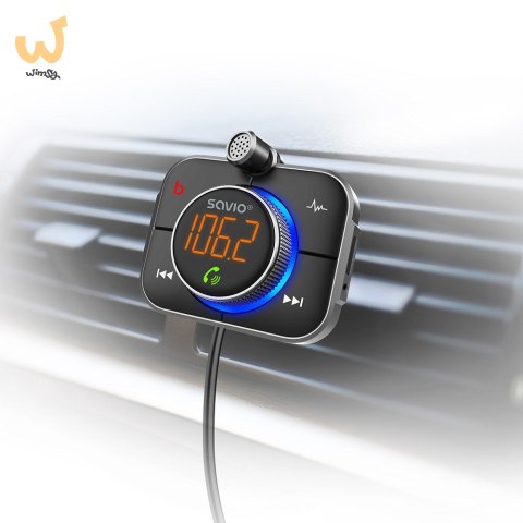 SAVIO TR-14 TRANSMITER SAMOCHODOWY FM Z BLUETOOTH I ŁADOWARKĄ,QUICK CHARGE 3.0 I POWER DELIVERY, RED. SZUMÓW SAVIO TR-14 TRANSMITER SAMOCHODOWY FM Z BLUETOOTH I ŁADOWARKĄ,QUICK CHARGE 3.0 I POWER DELIVERY, RED. SZUMÓW