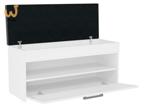 Szafka na buty ze schowkiem PARMA 100x35xH49 biel Szafka na buty ze schowkiem PARMA 100x35xH49 biel